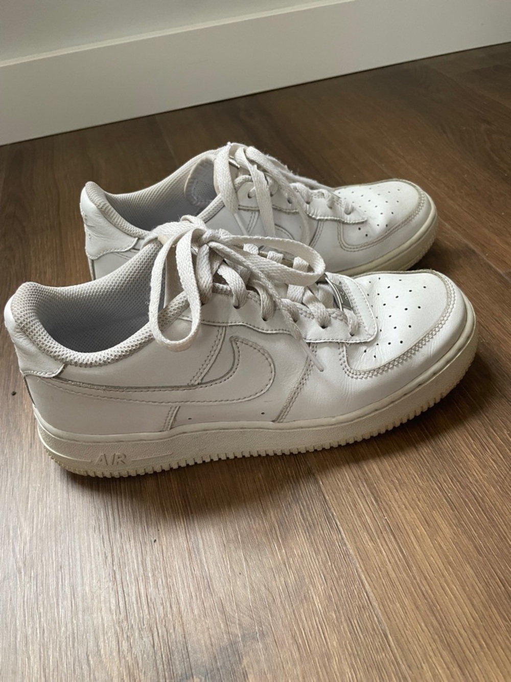 Nike Air Force 1 White Low-Top Leather Sneakers